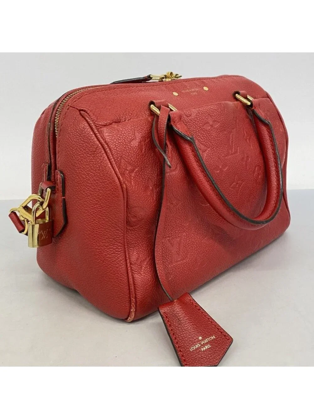 Louis Vuitton Handbag Monogram Empreinte Speedy Bandouliere 25 NM Cerise 2-Way